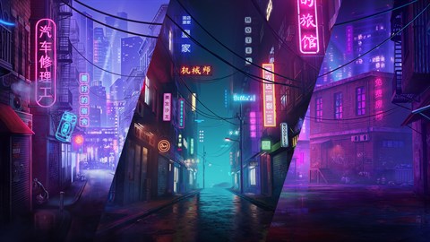 AAA Dynamic Scenes - Neon of Cyber Alleys